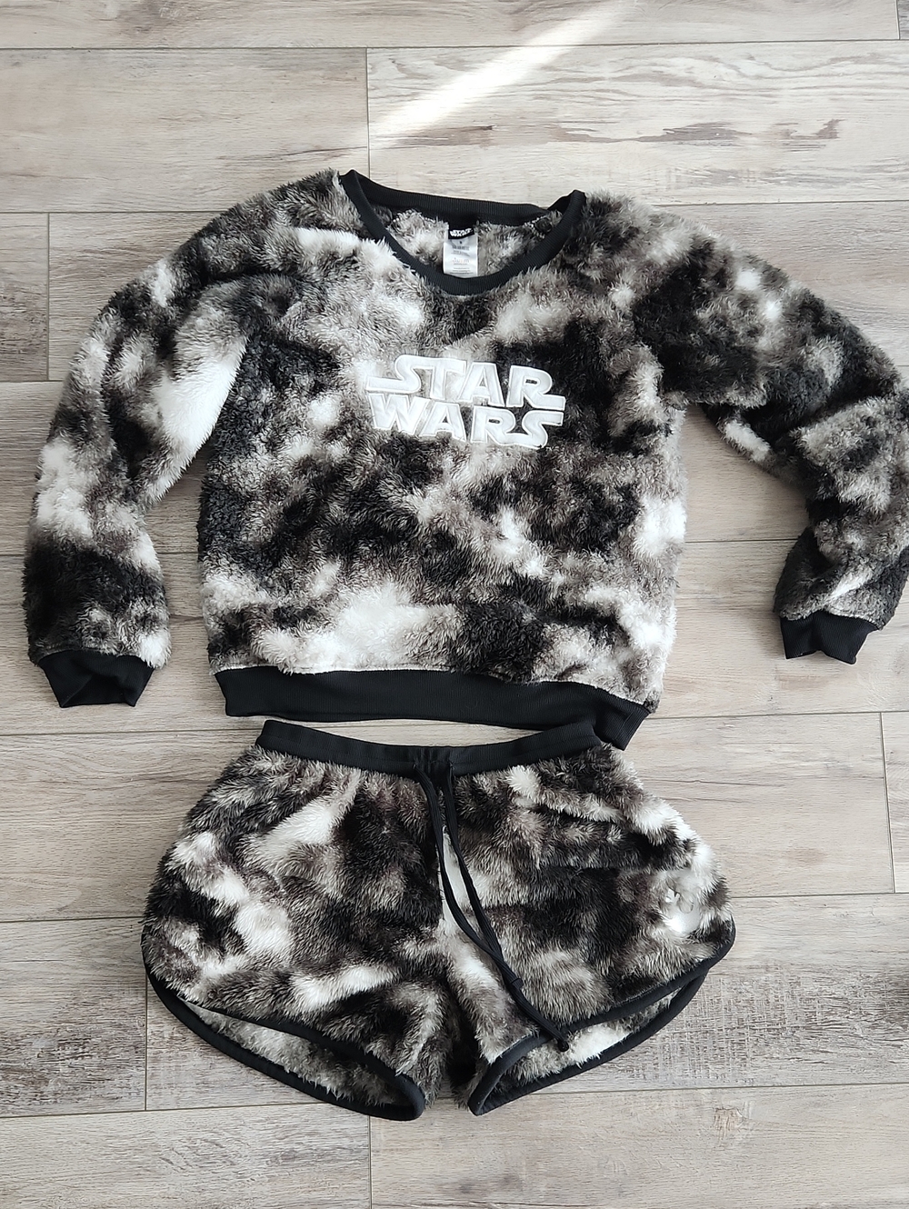 Star Wars Plush Two-Piece Lounge Set in Black, White, Gray